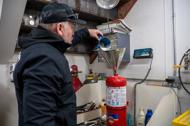 Fire extinguisher inspected by County Fire