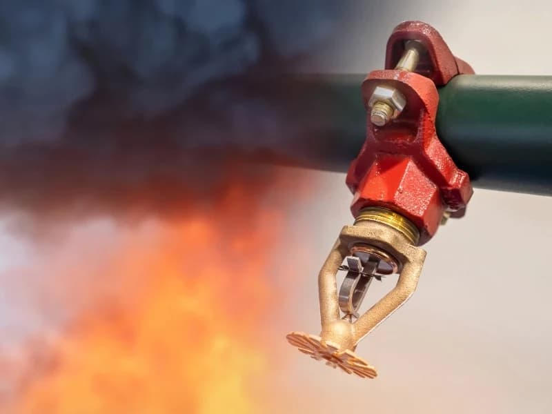 Fire sprinkler system serviced by County Fire